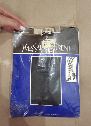 Yves saint laurent винтаж колготки принт ромбы 20 den