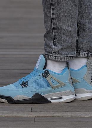 Кросівки air jordan retro 4 se university blue tech grey white