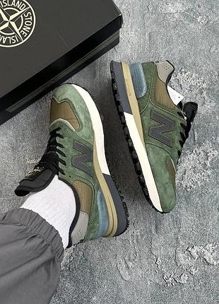 New balance - stone island 574 legacy dark green