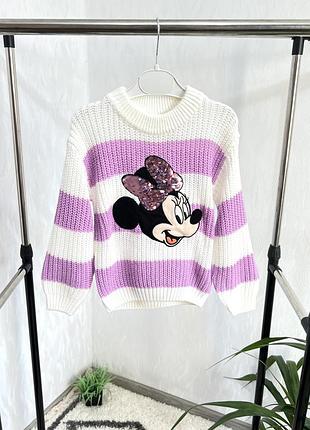 🍂светрик в смужку з міккі від disney c&a на 2 рочки, 92 см.