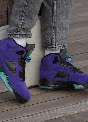 Кросівки air jordan retro 5 purple 8
