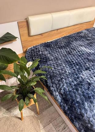 Покривало "кролик" 200×230 пухнасте декоративне покривало для дому