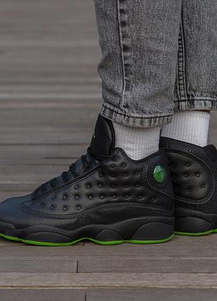 Кросівки air jordan retro 13 altitude black green