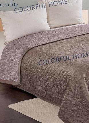Велюрове стьобане покривало двоспальне 220х240 преміум якості