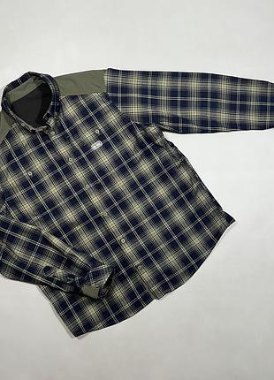 Тактична мілітарі аутдор сорочка в клітинку m-tac redneck shirt olive/navy blue ромір l regular