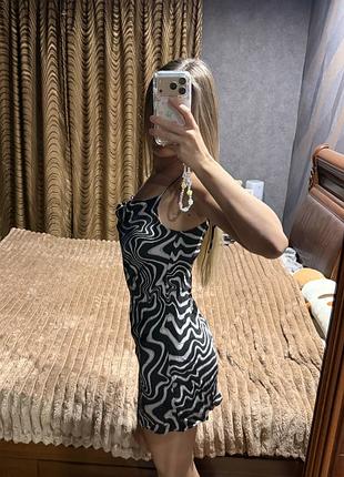 Віскозна міні сукня zara 3