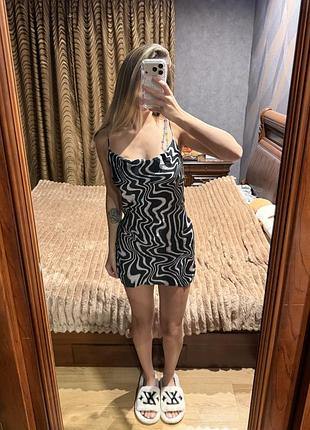 Віскозна міні сукня zara 4