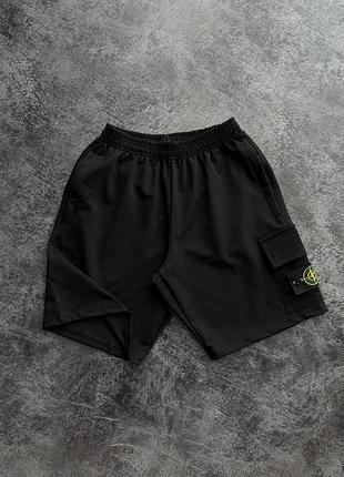 Шорты карго черные stone island xl