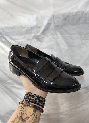 Балетки туфлі лофери жіночі шкіряні