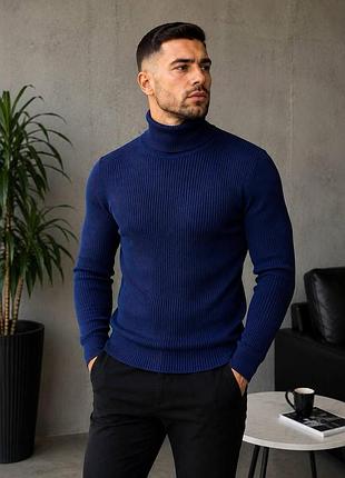 Гольф рубчик синий xxl (xl)
