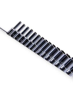 Набор головок 1/2" 15 шт, 8-15,17,19,22,24,27,30,32 мм "12-гранные" удлиненные (планка) toptul