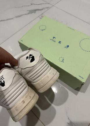 Кеды белые off white ботинки 3