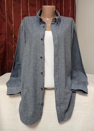 Сорочка котонова сіра джинсова jack & jones l/xl розмір