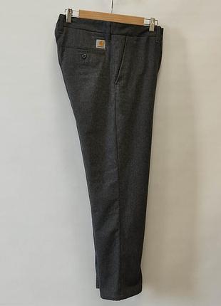 Мужские шерстяные брюки carhartt wip johnson pant (southbury dark grey)