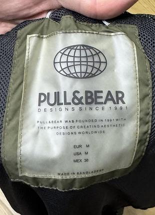 Pull & bear кофта ветровка m размер хаки 8