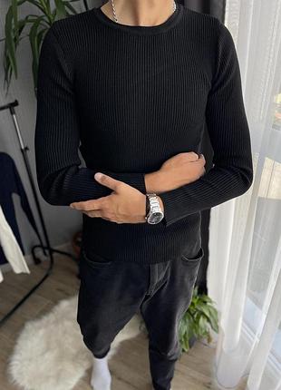 Кофта рубчик черный xxl (xl)