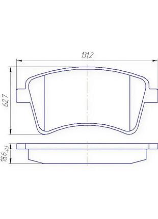 Колодки тормозные renault kangoo (2008-), mercedes-benz citan (w415) передние dafmi-intelli