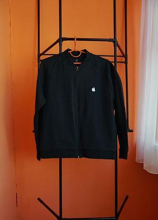 Apple workwear s | оригинальная черный жакет бомбер зипка
apple employee / workwear zip-up