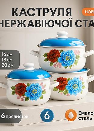 Набор кастрюль с инновационным антипригарным покрытием, посуда для приготовления на электрической плите kn-33