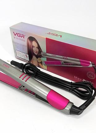 Щипцы для волос vgr v-580 38вт, утюжки-выравниватели, эргономичный утюжок выпрямитель sv-71 8