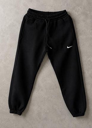 Спортивные штаны nike из хлопка, черные штаны найк на резинке, джоггеры с манжетами для мужчин l