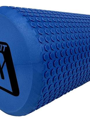 Массажный ролик easyfit foam roller 30 см синий лучшая цена с быстрой доставкой по украине