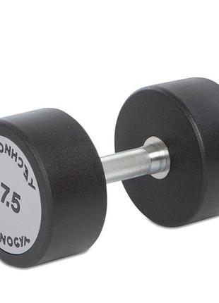 Гантель цельная профессиональная technogym tg-27.5 кг, для силовых тренировок, для дома и спортзала, для изолированных упражнений