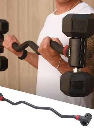 Гриф изогнутый для гантелей insportline bakuhold 103 см