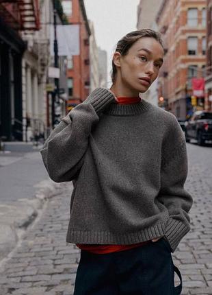 Светр кофта  жіночий сірий zara