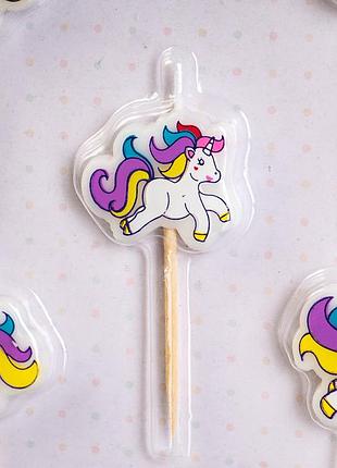 Праздничные свечи "unicorns" elisey 2
