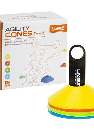 Набір фішок з підставкою liveup agility cones with rack лучшая цена с быстрой доставкой по украине