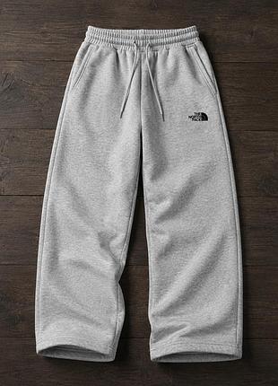Чоловічі спортивні штани the north face сірі, широкі штани тнф оверсайз, спорт штани широкі для чоловіків s