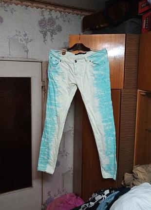 Женские интересные джинсы в стиле tie dye тай-дай размер eur 44/32