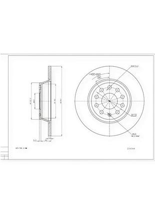 Диск гальмівний volkswagen passat b6, cc, b7 задній (282mmx12mm) hart