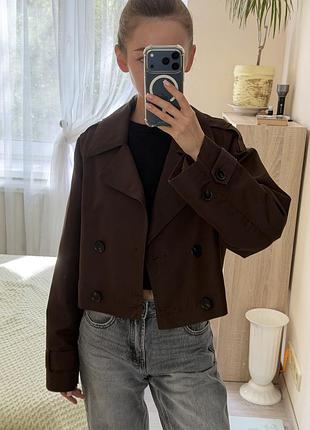 Вкорочений тренч зара zara