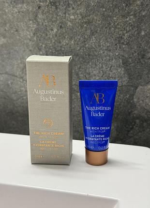Поживний крем для обличчя, що омолоджує, augustinus bader the rich cream trial size 7 ml