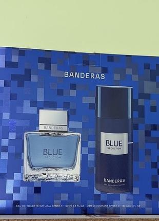Antonio banderas blue seduction набір (туалетна вода) 100 мл + (дезодорант) 150 мл