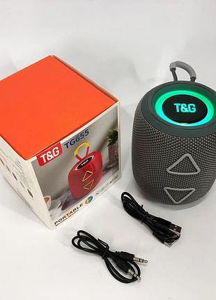 Светящееся bluetooth колонка с хорошим звуком tg655, колонка с подсветкой и светомузыкой bi-58