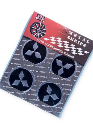 Наклейка на колесный диск/колпак d-60 мм mitsubishi (к-кт 4 шт) sahler