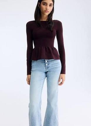 Джемпер, светр з баскою h&m, розмір xs-s