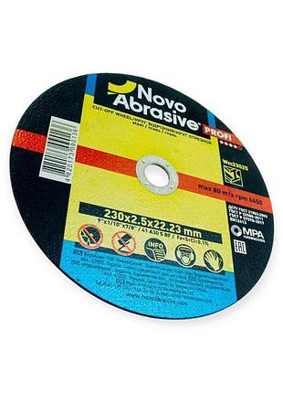 Круг отрезной по металлу 230 х 2,5 мм novoabrasive profi