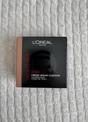 Тональна основа-кушон для обличчя l’oreal paris infaillible cushion