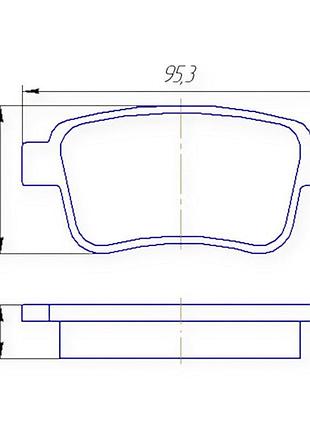 Колодки тормозные renault kangoo (2008-), mercedes-benz citan (415) задние dafmi-intelli