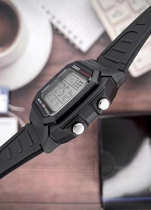 Чоловічий годинник casio w-800h-1a — спортивна модель з водозахистом 10 atm та електронним циферблатом 5
