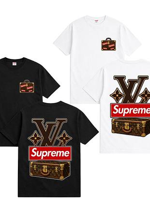 Футболка lv x supreme