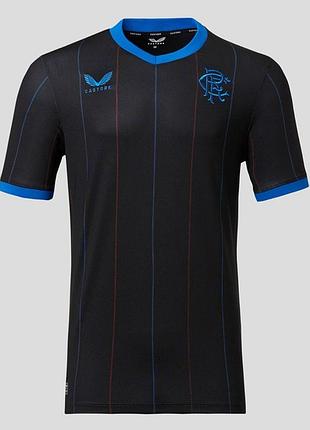 Футболка чорна джерсі rangers fc castore футбольна