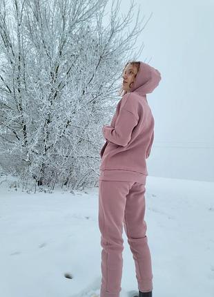 Костюм жіночий на флісі пудра xl