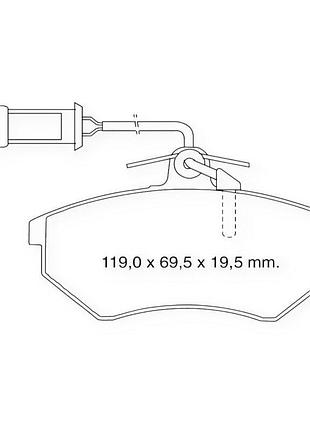 Колодки тормозные audi 80 (1986-1991) передние dafmi-intelli