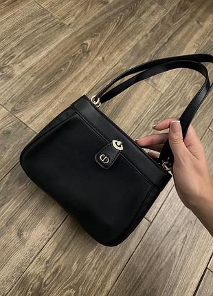 Сумка dior key з чорної шкіри