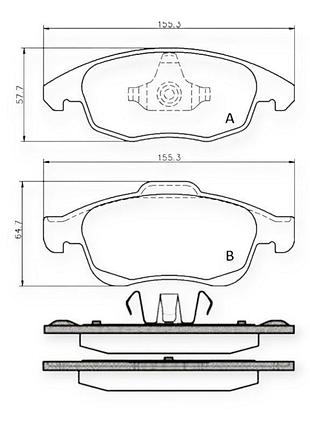 Колодки тормозные citroen berlingo-peugeot partner (2008-) передние dafmi-intelli